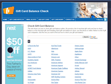 Tablet Screenshot of giftcardbalancecheck.com